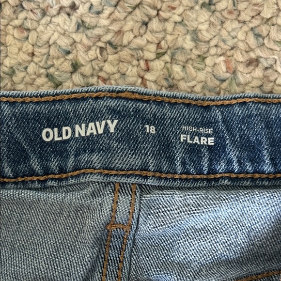 Old Navy Kids Blue Distressed Flare Jeans - Picture 2 of 4